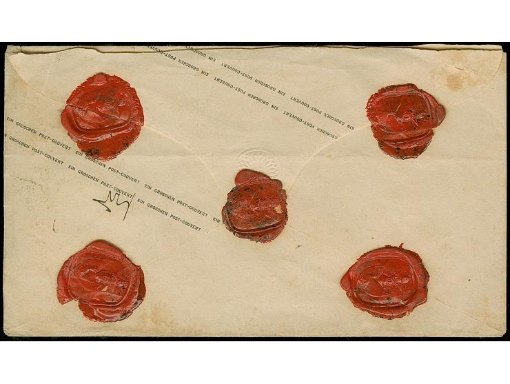 “COELN** 9.1.68” (Spalink 4-2) mehrfach klar auf Norddeutscher Postbezirk Ganzsachenumschlag 1 Gr. mit tarifgerechter Zufrank