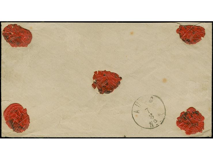 “COELN** 6.3.71” (Spalink 4-2N1) mehrfach klar auf Norddeutscher Postbezirk ½ Gr. orange und waagerechtem Paar 1 Gr. gezähnt 