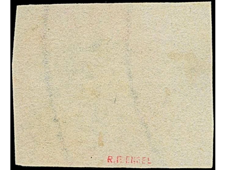 3rd printing, frame die I, head die III, 4a. lightly touched, large margin at left, neatly cancelled by rhomboid of dots, sig