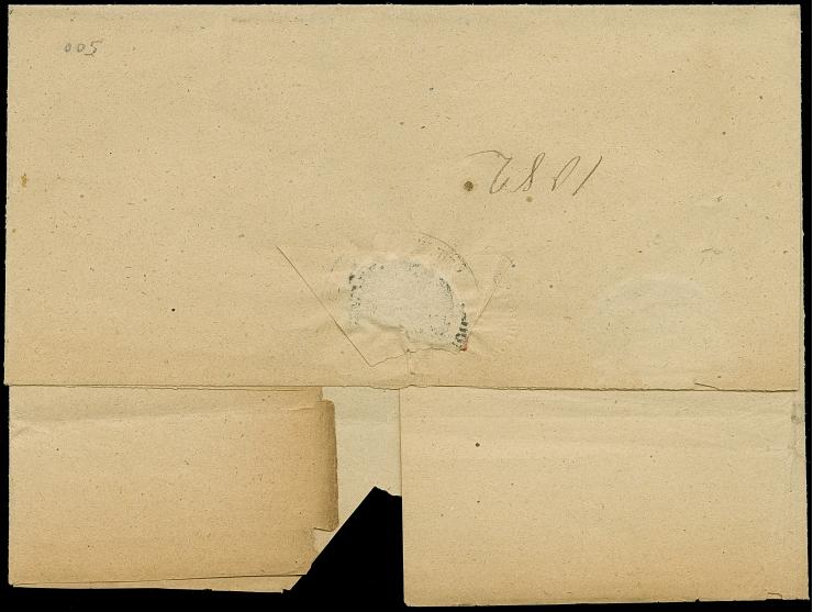 “COELN** 14.5. I” (Spalink 4-16M) klar mit Trennstrich unten als Ankunftsstempel rückseitig auf Postvorschuss-Faltbriefhülle 