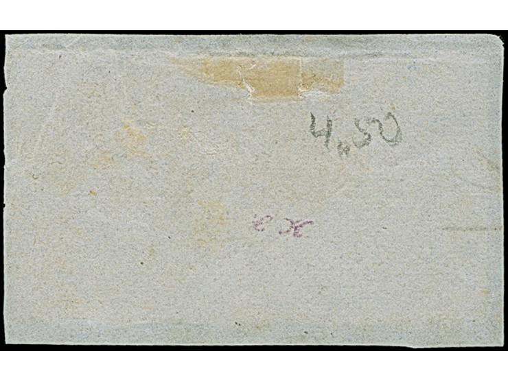 “CREFELD** 10.AUG.65” (Spalink 6-1) recht klar auf waagerechtem Paar Preußen 2 Sgr. lebhaftultramarin auf Briefstück. Die rec