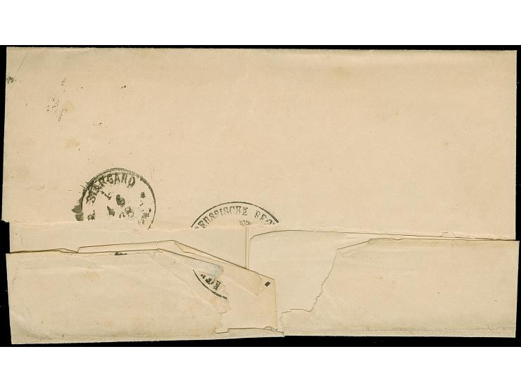 “DANZIG N2 4.JUNI.78” (Spalink 7-2) klar auf 20 Pfge dunkelultramarin auf Briefhülle der 2. Gewichtsstufe nach Pr. Stargard m