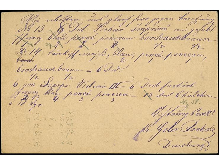 “DUISBURG 17.OCTBR.75” (Spalink 10) sehr klar auf Ganzsachenkarte 5 Pfge nach Greiz in einwandfreier Erhaltung