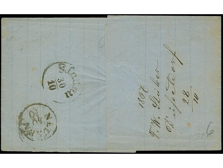 “DÜSSELDORF 28.OCTBR.67” (Spalink 11-1N1) mehrfach klar auf waagerechtem Dreierstreifen 1 Sgr. mittelrosa als tarifgerechte M