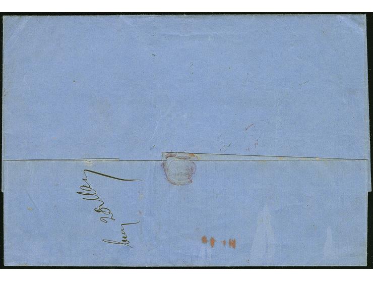 15 Kr. hellbraun in Mischfrankatur mit 1867 10 Kr. blau, farbfrisch und gut gezähnt, sauber mit Ovalstempel “TRIEST 19-5” auf