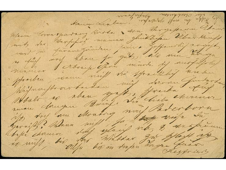 “DÜSSELDORF 31.DECBR.73” (Spalink 11-6N) klar auf Ganzsachenkarte ½ Gr. nach Neuenkirchen. Die Karte mit Knitterspuren, anson