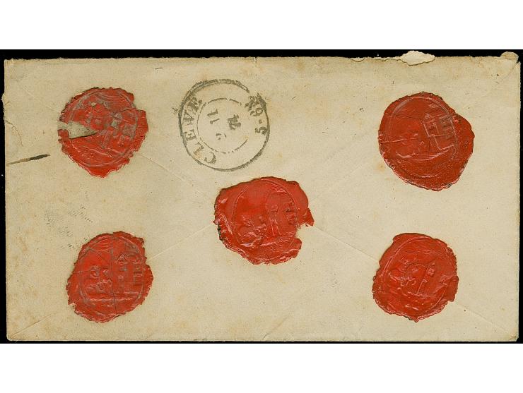 “ELBERFELD 2.NOVBR.74” (Spalink 12-5) klar auf großer Schild 5 Gr. ockerbraun als tarifgerechte Einzelfrankatur auf Wertbrief