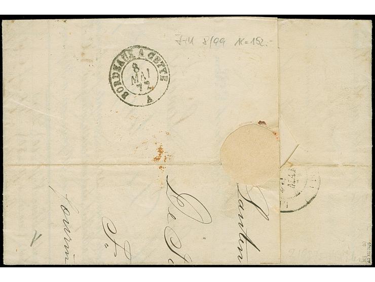 “GEBWEILER 6.MAI.72” (Spalink 13) klar auf kleiner Schild 2 Gr. grauultramarin als tarifgerechte Einzelfrankatur auf komplett