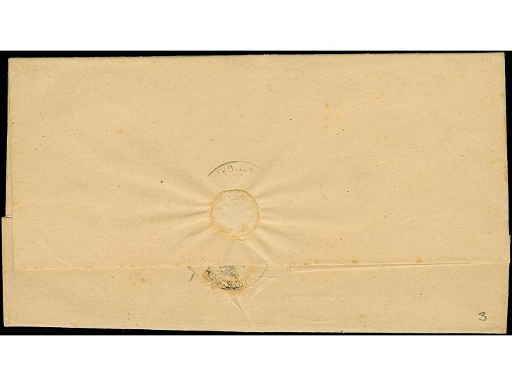 “GRIMMEN 11.DECBR.73” (Spalink 15) sehr klar auf großer Schild ½ Gr. orange auf komplettem Faltbrief nach Jessin in den eigen