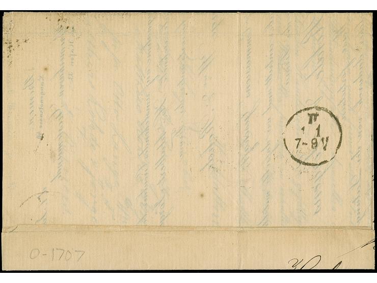 “HAMBURG I.A. 31.DECBR.71” (Spalink 17-1) klar auf Norddeutscher Postbezirk ⅓ Gr. gezähnt auf Drucksachenfaltbrief nach Berli