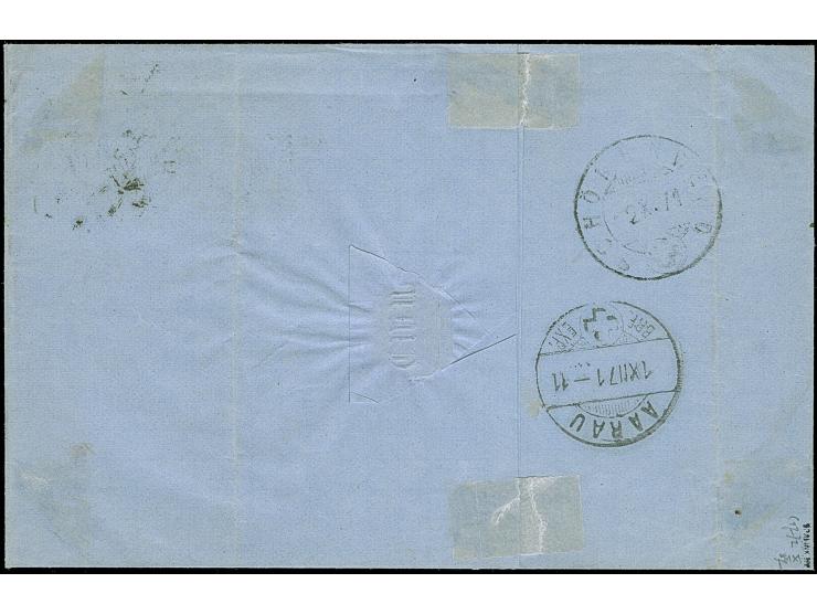 HAMBURG I.A. 30.NOVR.71" (Spalink 17-2) recht klar auf Norddeutscher Postbezirk 2 Gr. gezähnt als tarifgerechte Einzelfrankat