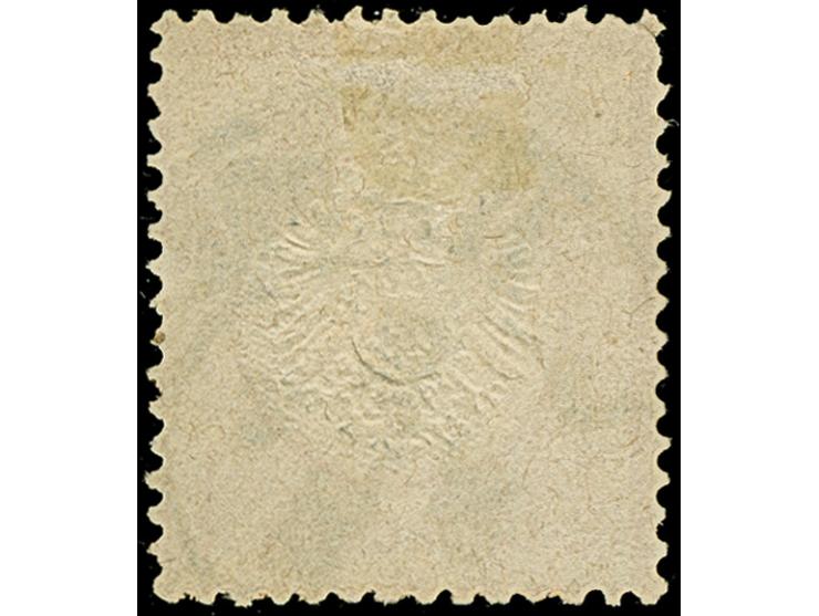 “HAMBURG I.A. 5.OCTBR.74” (Spalink 17-3M) ohne Zeigruppenriegel undeutlich auf loser Marke großer Schild ½ Gr. orange. Die fa