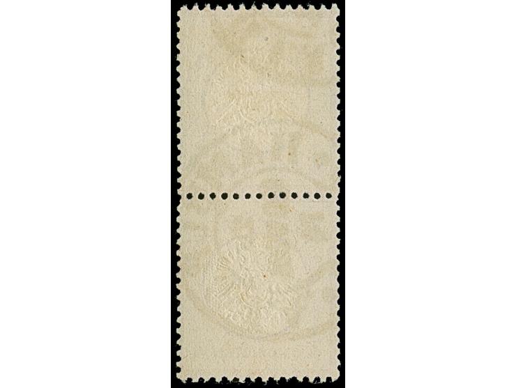 “HAMBURG I.A. 20.NOVBR.74” (Spalink 17-4M), sehr klar auf senkrechtem Paar großer Schild ¼ Gr. lebhaftgraupurpur. Beide farbf