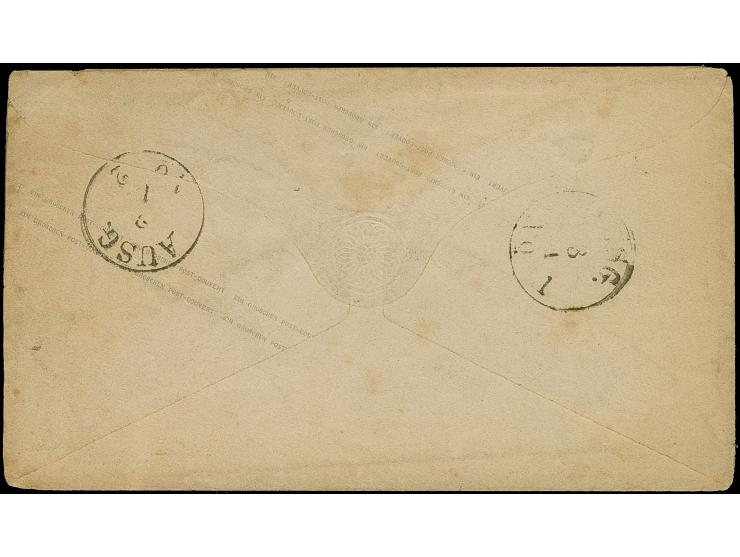 “KIEL 1.1.(72)” (Spalink 19-1)" zweimal klar auf Ganzsachenumschlag kleiner Schild 1 Gr. nach Olderup bei Husum mit Ausgabest