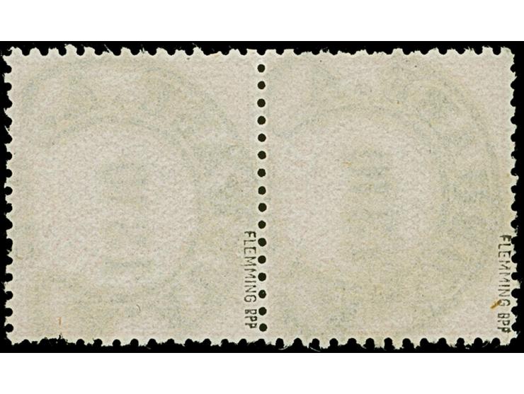 “A.AUSGABE.A 13.10.” (Spalink 21-2M) ohne Trennstrich und Jahreszahl, zweimal sehr klar auf waagerechtem Paar Norddeutscher P