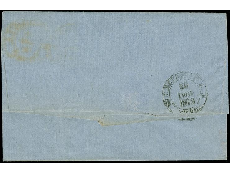 “LÜBECK BHF. E.P.B. 9.JULI.72” (Spalink 22-3) zweimal klar auf zwei Einzelmarken kleiner Schild 2 Gr. grauultramarin als tari