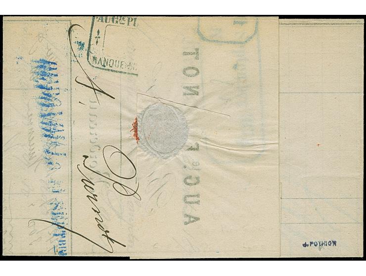 “METZ 14.SEPTBR.72” (Spalink 25-1) zweimal klar auf kleiner Schild 2 Gr. grauultramarin und großer Schild 1 Gr. rötlichkarmin