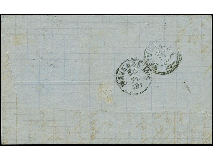 “MÜHLHAUSEN i. ELS. BHF. 25.NOVBR.72” (Spalink 26-5) klar als nachträgliche Entwertung auf großer Schild 1 Gr. karmin mit han