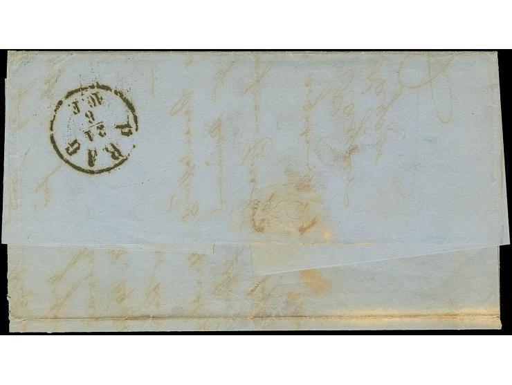 “SOLINGEN 20.JUNI.67” (Spalink 34-1) klar auf Preußen Wappen 1 und 2 Sgr. auf komplettem Faltbrief nach Prag mit Ankunftsstem