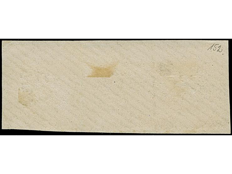 “STRASSBURG i. ELS. 5. DECBR.73” (Spalink 36-5) dreimal klar auf kleiner Schild ½ Gr. grauviolett sowie großer Schild ½ Gr. o
