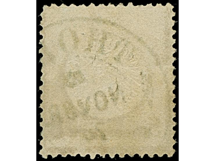 “THORN 18.NOVBR.74” (Spalink 38-2) klar auf loser Marke großer Schild 5 Gr. ockerbraun. Die farbfrische Marke ist deutlich ge