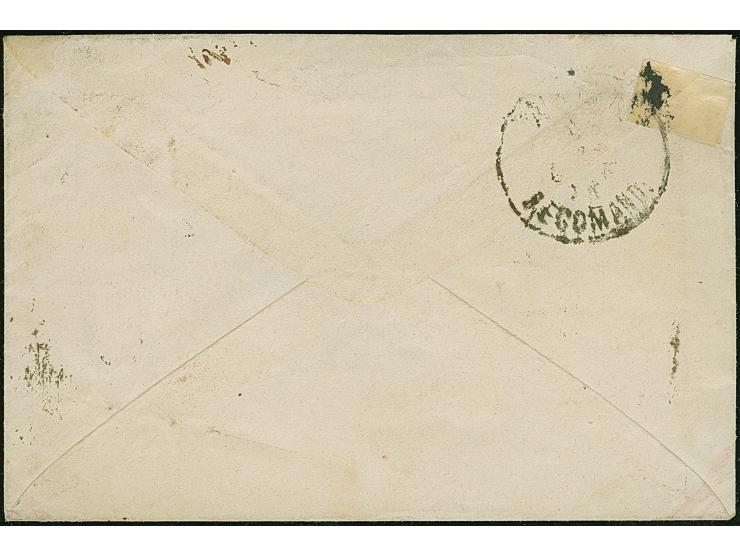 “ZABERN i. ELS. 26.JAN.75” (Spalink 41) mehrfach klar auf 10 Pfge karminrosa und 20 Pfge grauultramarin als tarifgerechte Fra