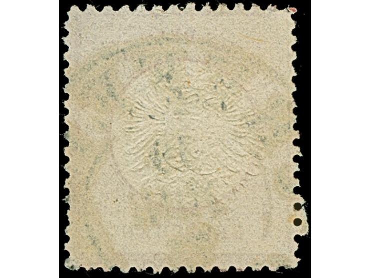 “CREFELD 19.JUNI.73” (Spalink 6-6) klar auf loser Marke 1 Gr. karmin mit Doppelprägung (1. Prägung um ca. 2 mm nach links ver