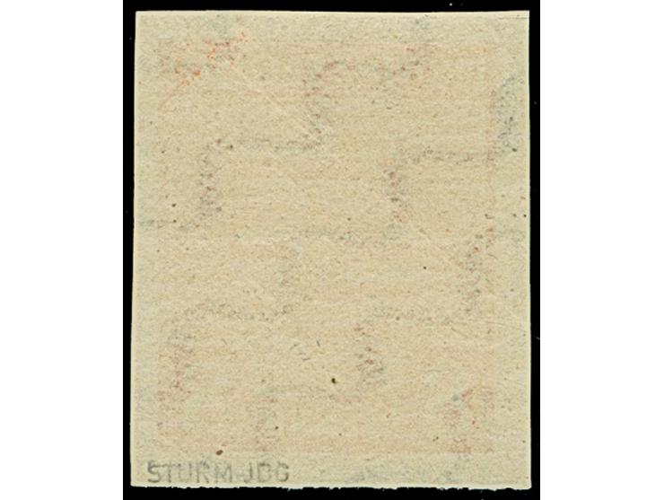 1945, Wappen 8 Pfg. mit Wasserzeichen “Stufen steigend”, allseits breitrandig, postfrisch mit einer winzigen Fingerspur und h