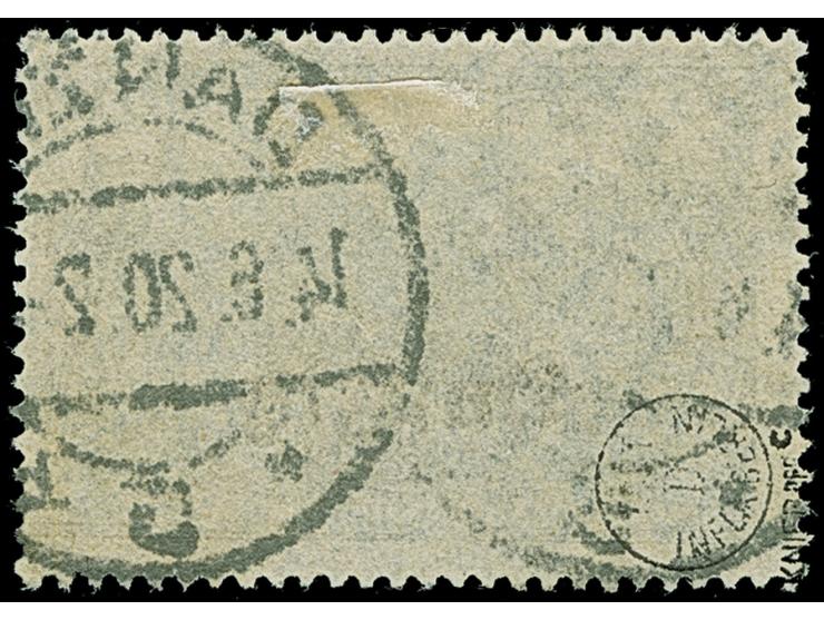 2 M. schwärzlichblau mit zeitgerechter Entwertung “DANZIG *5h 14.6.20”, in einwandfreier Erhaltung, sign. Kniep BPP und Infla