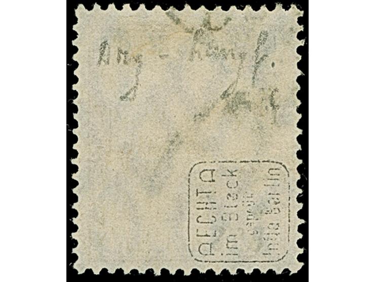 2 M. auf 35 Pfg. mit doppeltem Netzunterdruck, Spitzen nach oben, mit zeitgerechter Entwertung, in einwandfreier Erhaltung, s