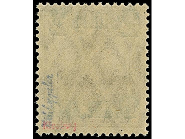 2 M. auf 35 Pfg. mit doppeltem Netzunterdruck, Spitzen nach oben, postfrisch und in tadelloser Erhaltung, sign. Hochkeppler u