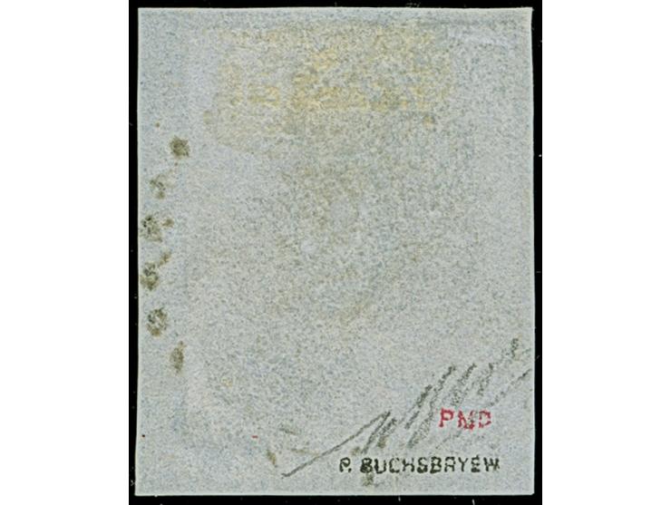MINSK: 10 kopeck brown &amp; blue, ample to large margins, tied by clear dotted circle “25” to piece. Very fine. Signed Buchs