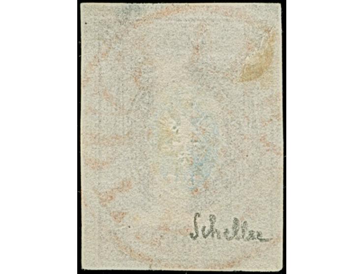 DINABURG (Latvia): 10 kopeck brown &amp; blue, good to large margins, used with central red circular postmark with dots in ce