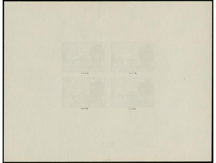 1944, Rot-Kreuz-Souvenirblock mit Zulassungsmarke in schwarz und Nummer "235" in schwarz, ungezähnt, ungebraucht ohne Gummi, 