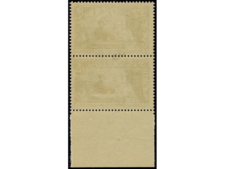 1940, La Mansarde 50C. im senkrechten Unterrandpaar mit gemeinsamen, waagerechten Aufdruck, postfrisch, tadellos, sehr selten