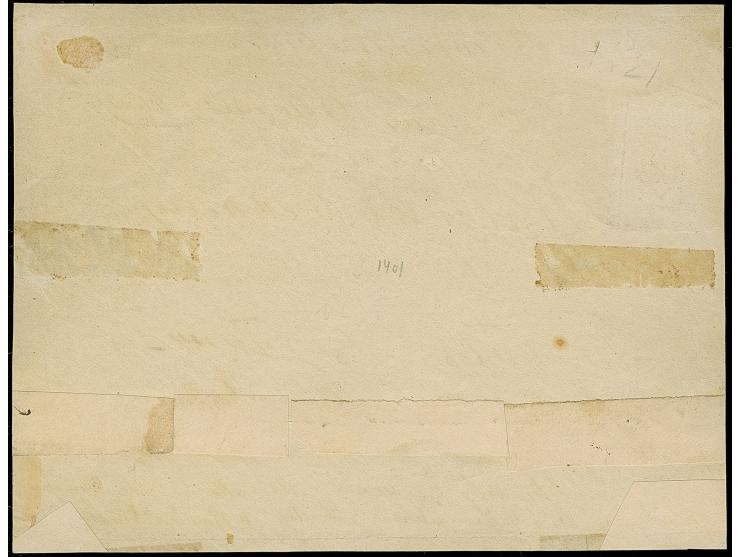 KAMENETS PODOLSK: 10 kopeck brown &amp; blue, ample to large margins, showing part of neighbouring stamp at base, used with c