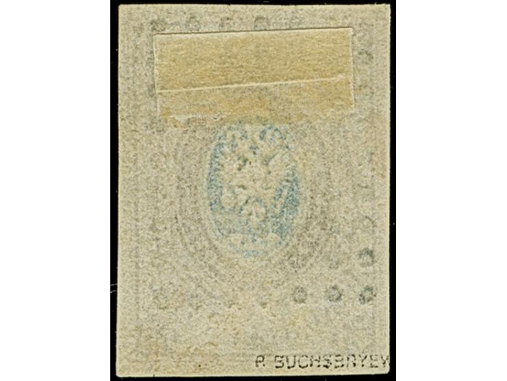 KOZELSK: 10 kopeck brown &amp; blue, good to large margins, used with central clear strike of dotted rectangular "154". Very 