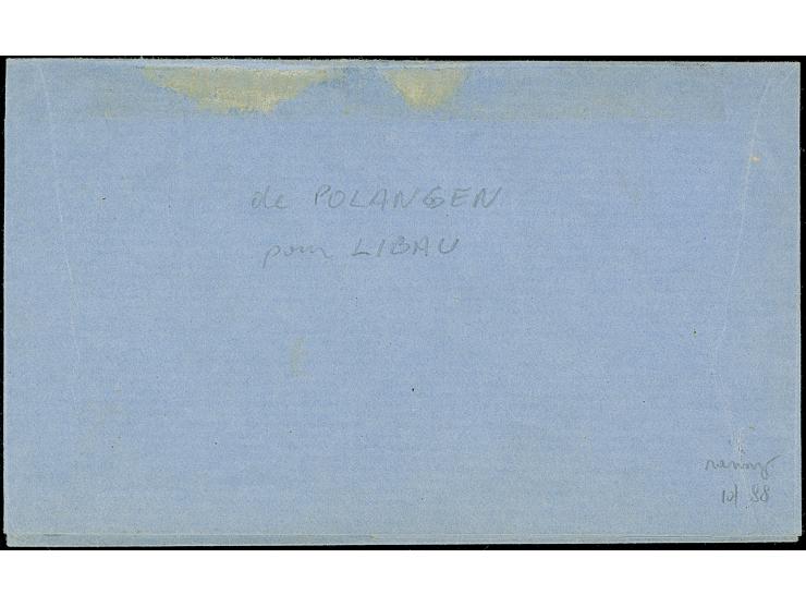 POLANGEN (Lithuania): 10 kopeck brown and blue, ample to mostly large margins, tied by clear boxed "POLANGEN 20 MAI 1858" to 
