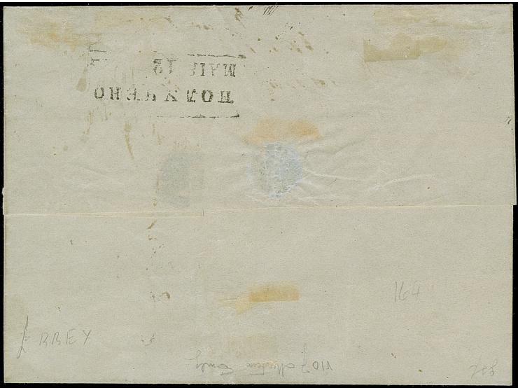 RIGA (Latvia): 10 kopeck brown and blue, good to large margins, tied by clear c.d.s. "RIGA 7 MAY. 1858", to letter sheet to T