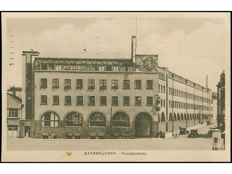 1935, Karte mit Buntfrankatur Volkshilfe und Landschaftsbilder, sauber mit Stempel “SAARBRÜCKEN 2 13.1.35”, mit dazugehörigem