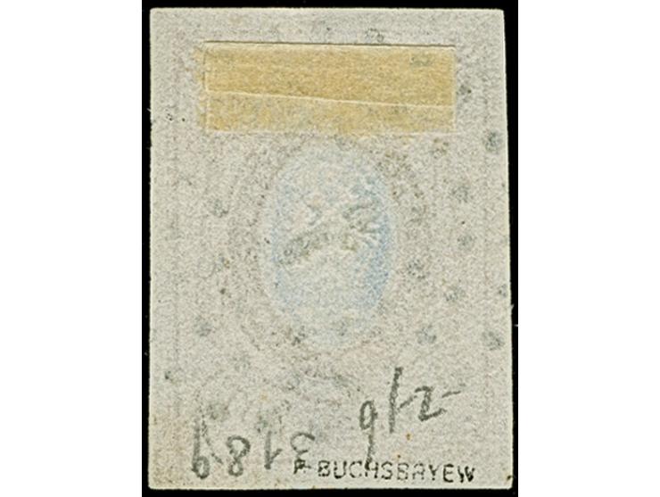 ST.PETERSBURG: 10 kopeck brown &amp; blue, large even margins, used with central dotted circle "1". Very fine and fresh. Only
