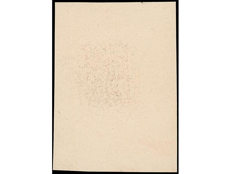 1939, Prag 1K. lilabraun, Einzelabzug auf ungummiertem Papier (46x64mm), in von der endgültigen Ausgabe etwas abweichendem Fo