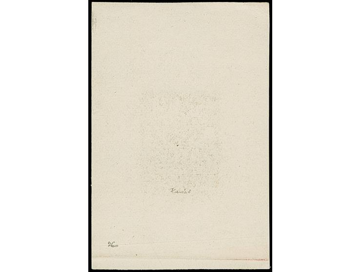 1939, Landesmuseum und Turm Brünn 1,20K., dunkelgraugrün, Einzelabzug in von der endgültigen Ausgabe etwas abweichendem Forma