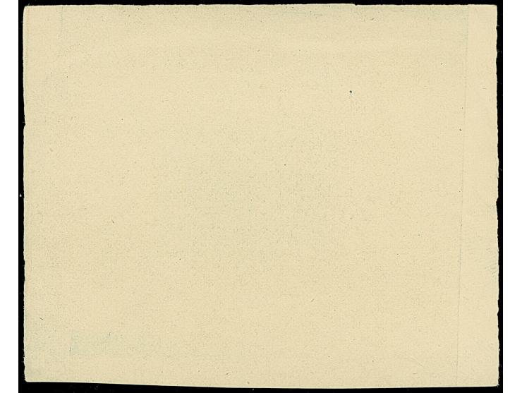 1940, Waldstein-Palais Prag 10K., dunkelblau, Einzelabzug in abweichendem Format, die Schriftleisten sind nicht vollständig a