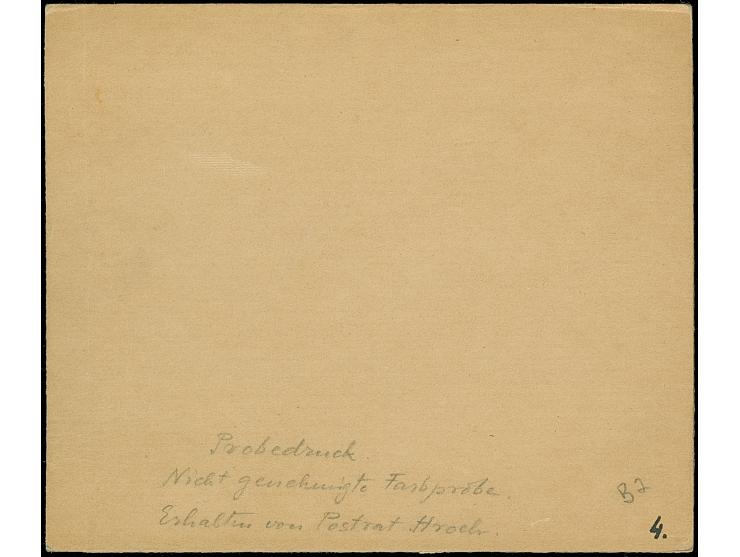 1940, Rotes Kreuz 1,20 K. blaugrün mit Zierfeld rechts, Farbprobedruck im Kleinbogenformat, sauber in Passepartout montiert, 