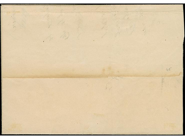 UMAN (UKRAINE): 10 kopeck brown &amp; blue, good to large margins, tied by boxed "UMAN 3 JUNE 1858" (with "3" and "58" added 