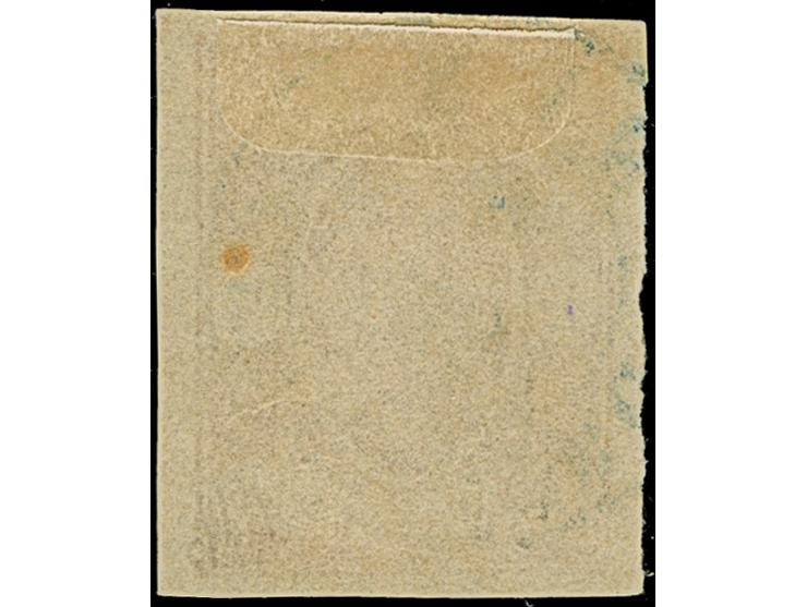 ½ Gr. braunorange, farbfrisch und allseits voll- bis breitrandig mit blauem DKr. “OLDENBURG 25.8”, in einwandfreier Erhaltung