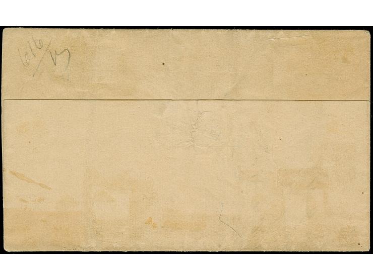 ½ Gr. orangebraun mit blauem Rahmenstempel “HOHENKIRCHEN 23.2.” als tarifgerechte Einzelfrankatur auf komplettem Faltbrief al