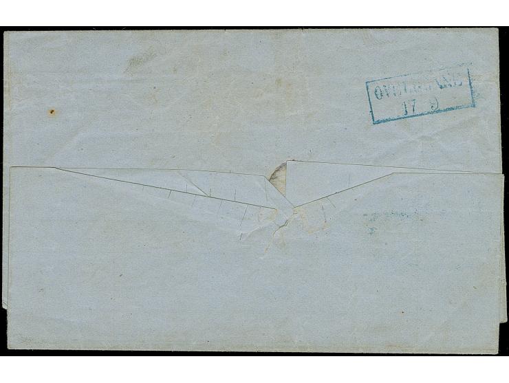 ½ Gr. hellrotbraun im waagerechten Paar mit sehr klarem DKr. "OLDENBURG 17.9.(62) als tarifgerechte Mehrfachfrankatur auf kom