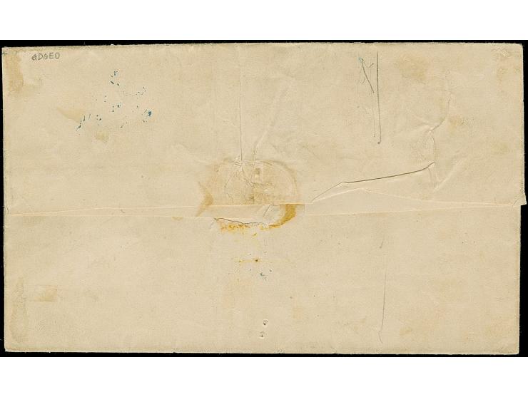 2 Gr. ultramarin mit Durchstich 11¾ und klarem, blauen DKr. “OLDENBURG 7.4.” als tarifgerechte Einzelfrankatur auf R-Briefhül